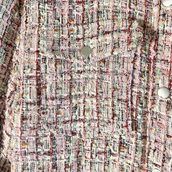 Avec Les Filles Long Pink Shacket in Spring Pinks size M Oversized - Picture 7 of 11